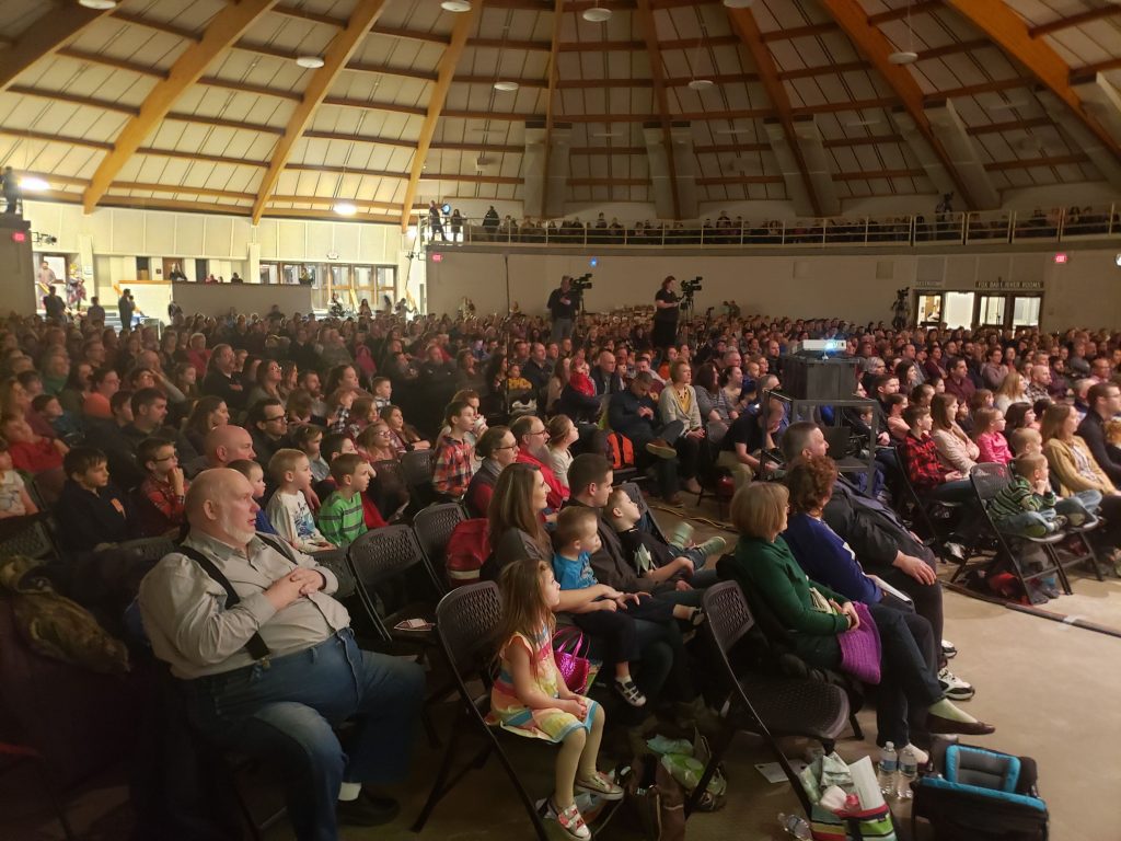 Audience intently watching the Patch Rally