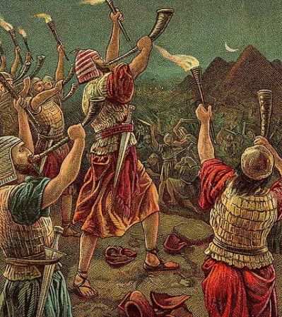 427px-Gideon_and_His_Three_Hundred_(Bible_Card)