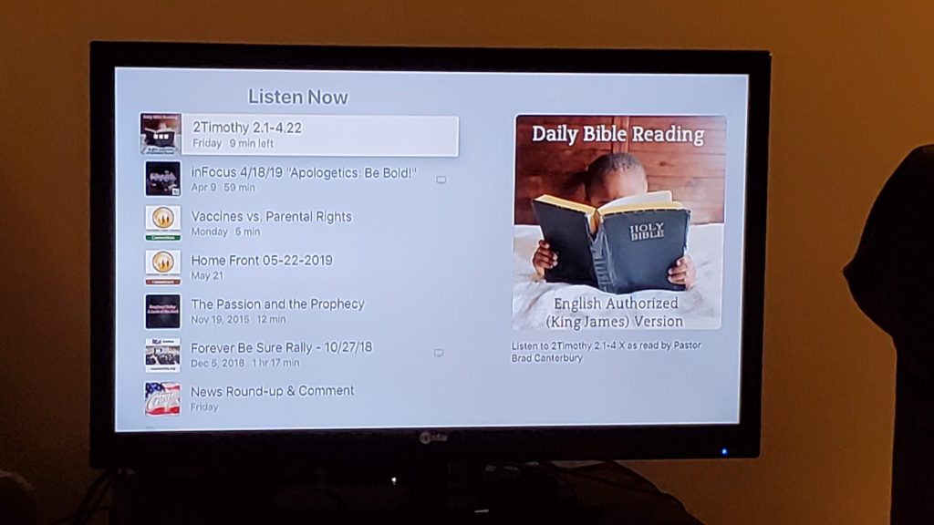 AppleTV Daily Bible Reading in Podcast